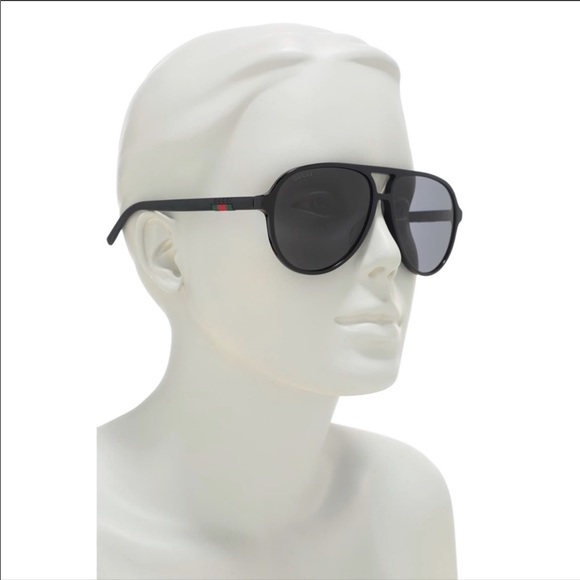 Gucci Other - GUCCI AUTHENTIC MEN Black 60mm Aviator Sunglasses
